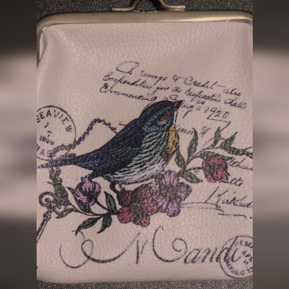 Bird Print Coin Purse - Picture 2 of 5